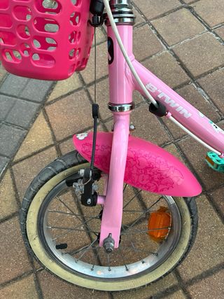 Bicicleta niña 14" Btwin rosa