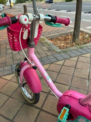 Bicicleta niña 14" Btwin rosa