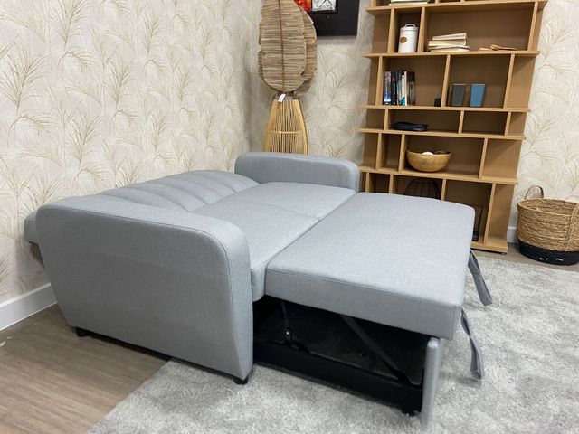 Sofá cama terciopelo negro