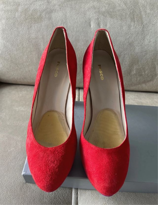 Zapatos Fosco tacón rojo-rosa