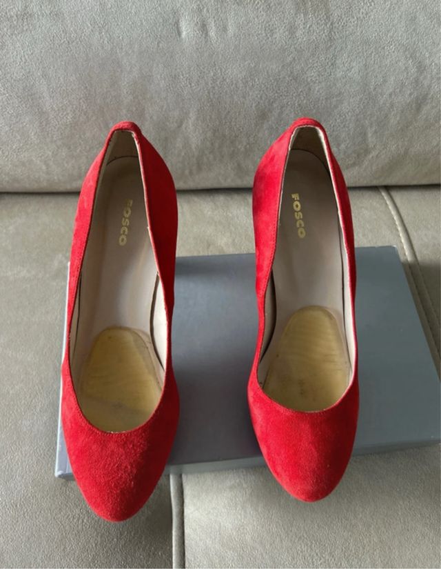 Zapatos Fosco tacón rojo-rosa