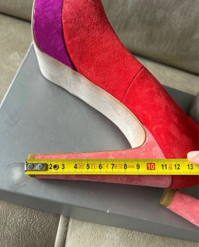 Zapatos Fosco tacón rojo-rosa