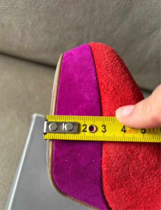 Zapatos Fosco tacón rojo-rosa