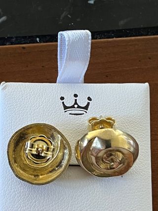 Pendientes espiral plata chapados oro
