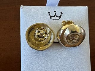 Pendientes espiral plata chapados oro

