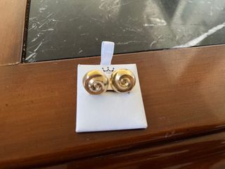 Pendientes espiral plata chapados oro
