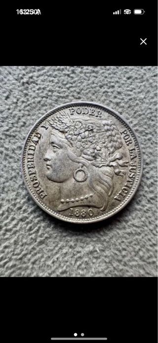 1 peseta perú 1880 