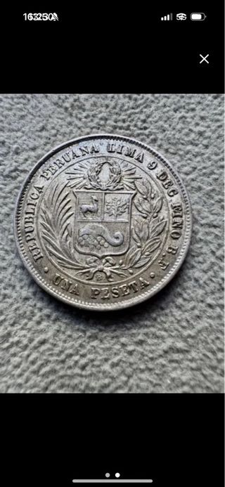 1 peseta perú 1880 
