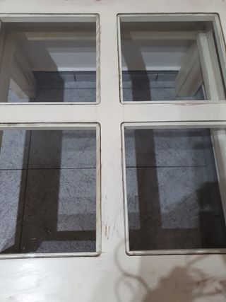 Mesa centro madera blanca - vintage