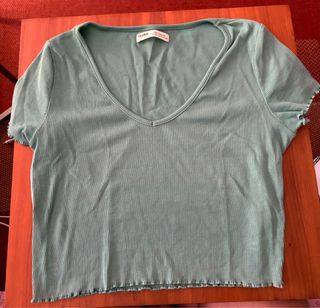 Top corto Pull&Bear verde