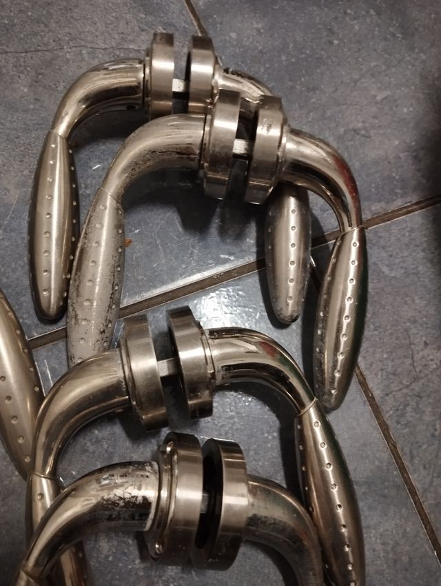 5 pares de Manillas puertas - Acero macizo