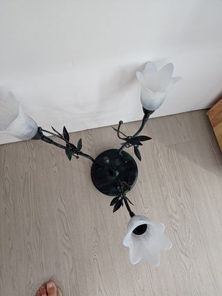 Lampara de tulipas de cristal