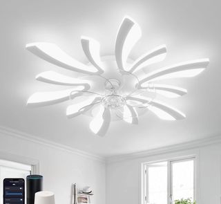 Ventilador techo LED blanco - ¡Oferta!