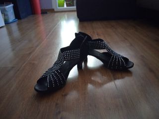 Zapatos baile negros brillantes