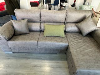 Sofá chaise longue gris - oferta