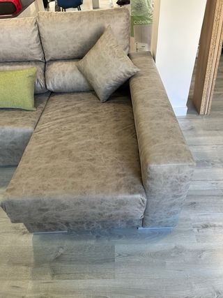Sofá chaise longue gris - oferta