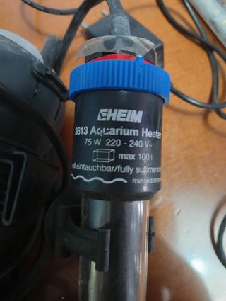 Filtro acuario Eheim + Calentador 75W