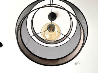 2 Lámparas techo industrial - Madera y metal
