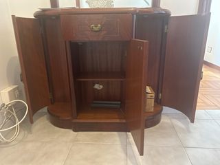 Mueble espejo entrada madera