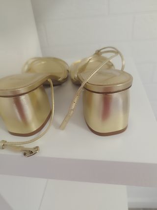 Sandalias doradas mujer talla 38