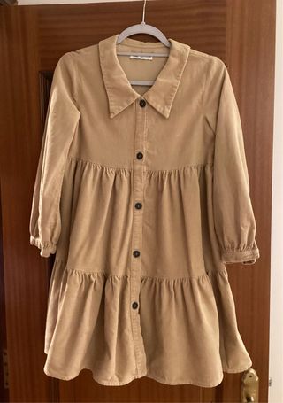 Vestido Zara pana beige