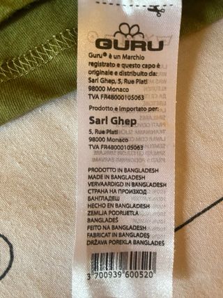 Maglia Guru verde oliva uomo o  unisex