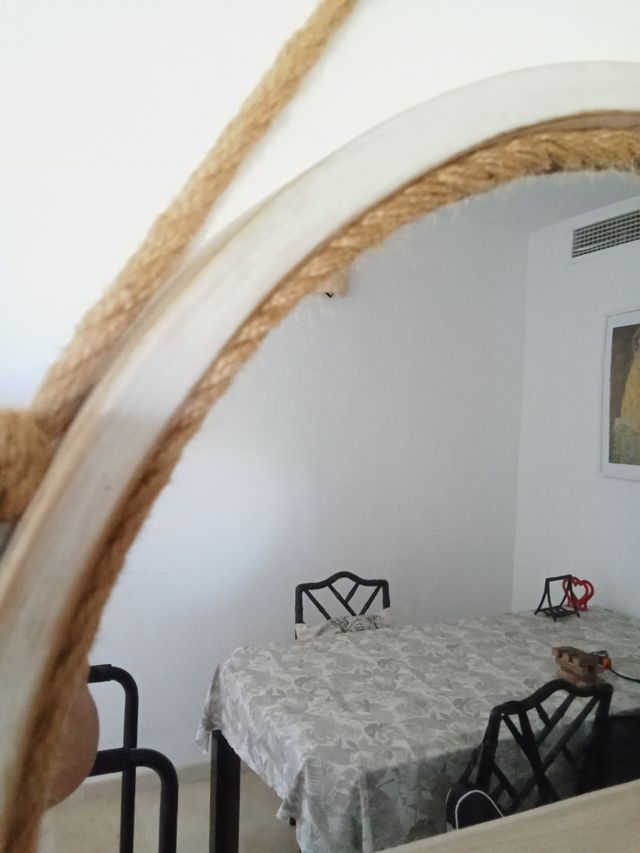Espejo Redondo de Pared con Cuerda