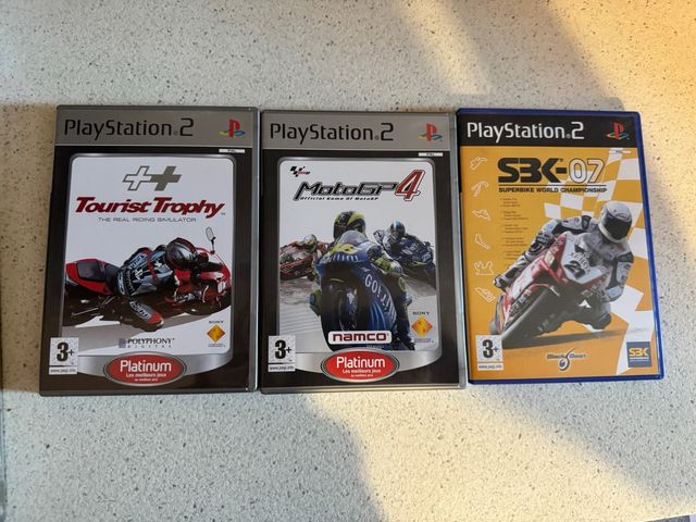 3 Gioco PS2 Moto: MotoGP4, SBK07, Tourist Trophy