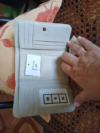 Cartera beige MSK - monedero mujer