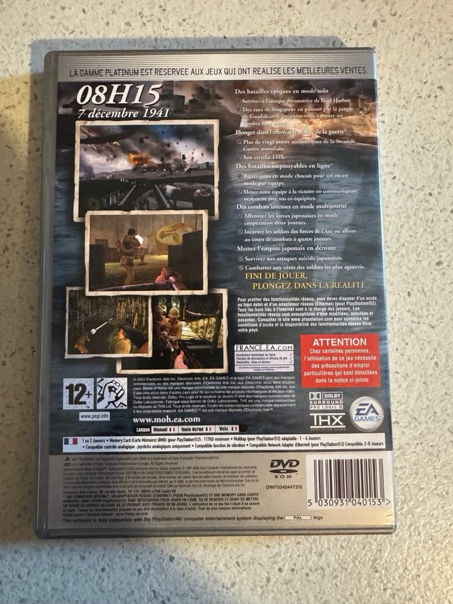 Medal of Honor Rising Sun PS2 PAL