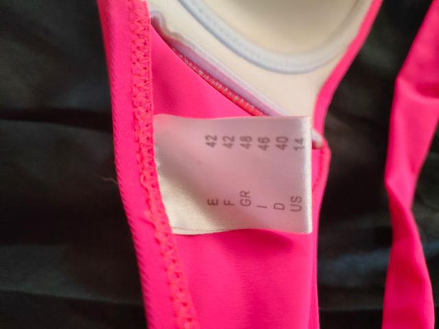 Conjunto bikini rosa fucsia talla XL