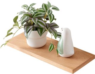 Estante Flotante de Roble Macizo 40cm
