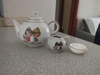 Set teiera, lattiera, zuccheriera vintage