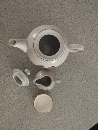 Set teiera, lattiera, zuccheriera vintage