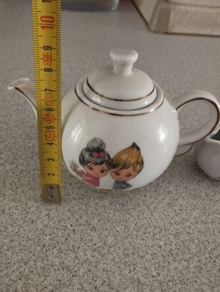 Set teiera, lattiera, zuccheriera vintage