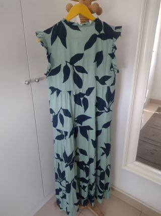 Vestido largo Sfera estampado hojas