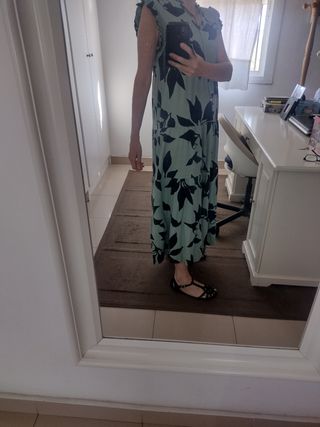 Vestido largo Sfera estampado hojas