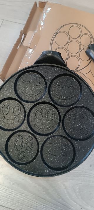 Sartén Antiadherente de 7 Moldes Carita de Pancake