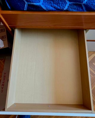 Cama nido infantil madera blanca y marrón