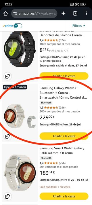 Samsung Galaxy Watch7 BT 40 - NUEVO A ESTRENAR .