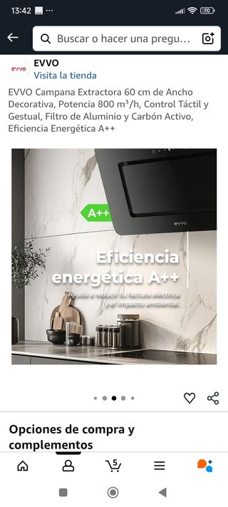 Campana extractora nueva