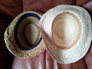 Sombreros playa beige x2