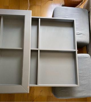 Mesa centro IKEA gris - madera y cristal