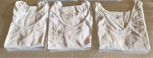 3 Camisetas interiores blancas de tirantes