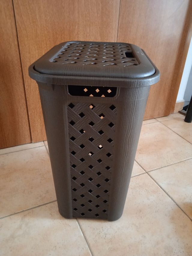 Cestos almacenaje (2) + 10 perchas