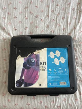 URGE VENDERDiscos pesas Domyos 16 kilos SIN BARRAS