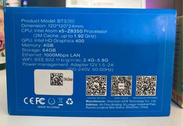 Mini PC Beelink BT3 Pro - Intel Atom x5