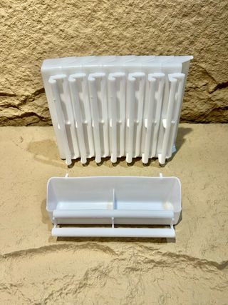 Comedero / bebedero doble para pájaros 