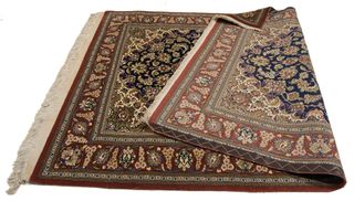 190x138 CM Tappeto Persia Qum Trame Ordito SETA