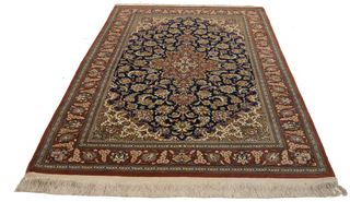 190x138 CM Tappeto Persia Qum Trame Ordito SETA